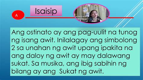 ano ang ostinato|OSTINATO: Tagalog.